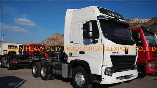 10 व्हीलर सिनोट्रक HOWO A7 6x4 ट्रैक्टर ट्रक 371hp 420hp