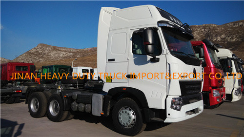 10 व्हीलर सिनोट्रक HOWO A7 6x4 ट्रैक्टर ट्रक 371hp 420hp