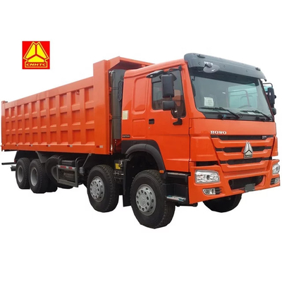 घाना तंजानिया जाम्बिया जिम्बाब्वे में SINOTRUK HOWO 8X4 U शेप डंप बॉक्स ट्रक