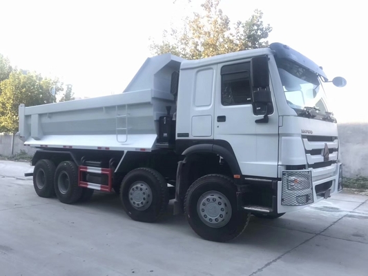 घाना तंजानिया जाम्बिया जिम्बाब्वे में SINOTRUK HOWO 8X4 U शेप डंप बॉक्स ट्रक