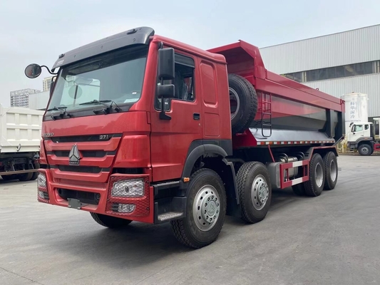 घाना तंजानिया जाम्बिया जिम्बाब्वे में SINOTRUK HOWO 8X4 U शेप डंप बॉक्स ट्रक