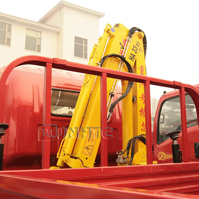 Sinotruk HOWO 4x2 ट्रक माउंटेड टेलीस्कोपिक क्रेन हुक फोल्डिंग आर्म लिफ्टिंग ट्रक