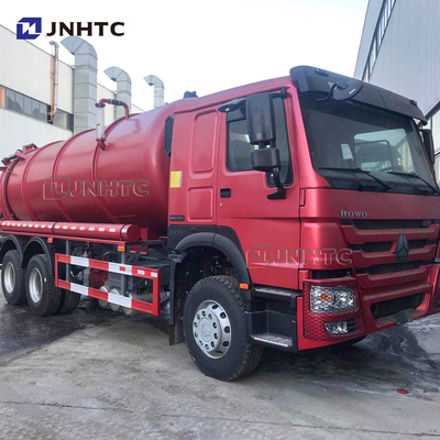 HOWO 6X4 यूरो 2 सीवेज सक्शन टैंकर ट्रक 12cbm-22cbm वैक्यूम क्लीनिंग