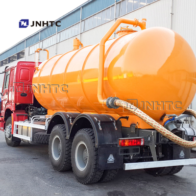 HOWO 6X4 यूरो 2 सीवेज सक्शन टैंकर ट्रक 12cbm-22cbm वैक्यूम क्लीनिंग