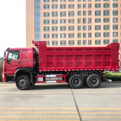 HOWO 6x4 टेन व्हील्स हैवी ड्यूटी डंप ट्रक 371hp 30 टन 18 क्यूबिक