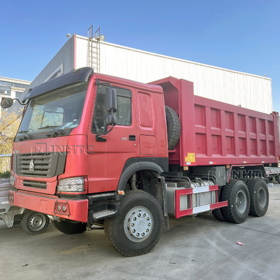 HOWO 6x4 टेन व्हील्स हैवी ड्यूटी डंप ट्रक 371hp 30 टन 18 क्यूबिक