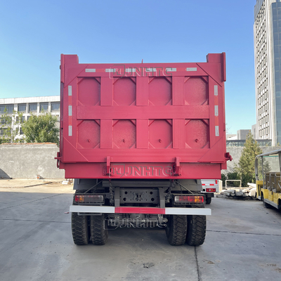 HOWO 6x4 टेन व्हील्स हैवी ड्यूटी डंप ट्रक 371hp 30 टन 18 क्यूबिक