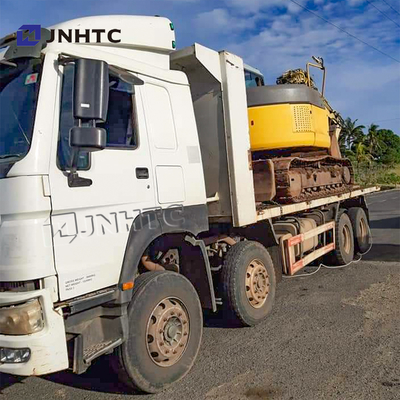SINOTRUK HOWO 8X4 371hp रिमूवेबल कार्गो बॉक्स डंप ट्रक फ्लैट बेड ट्रे टिपर