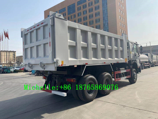 Sinotruk HOWO 6*4 हैवी ड्यूटी डंप ट्रक 10 व्हीलर टिपर 371hp हॉर्सपावर 3 एक्सल