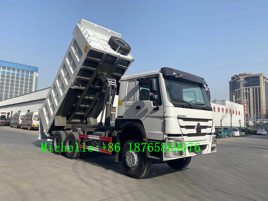 Sinotruk HOWO 6*4 हैवी ड्यूटी डंप ट्रक 10 व्हीलर टिपर 371hp हॉर्सपावर 3 एक्सल