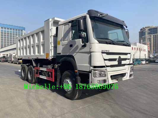 Sinotruk HOWO 6*4 हैवी ड्यूटी डंप ट्रक 10 व्हीलर टिपर 371hp हॉर्सपावर 3 एक्सल