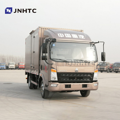 SINOTRUK HOWO 6 टन 116hp LHD बॉक्स ट्रक वैन कार्गो ट्रक