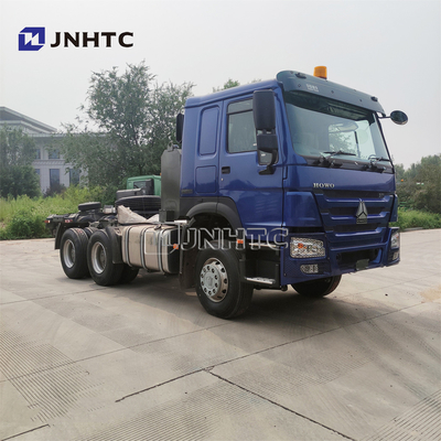 Howo 371 420hp 6X4 प्रयुक्त ट्रैक्टर ट्रक हेड 400L डीजल टैंक