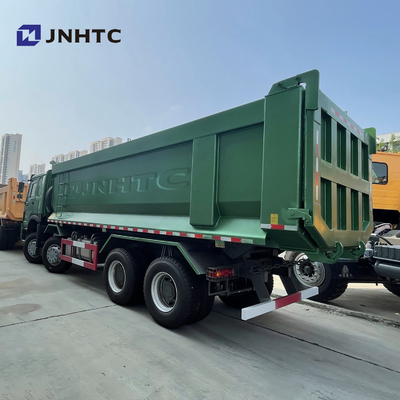HOWO 6X4 371HP ग्रीन 20 क्यूबिक टिपर ट्रक यू टाइप कार्गो बॉडी के साथ