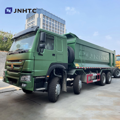 HOWO 6X4 371HP ग्रीन 20 क्यूबिक टिपर ट्रक यू टाइप कार्गो बॉडी के साथ