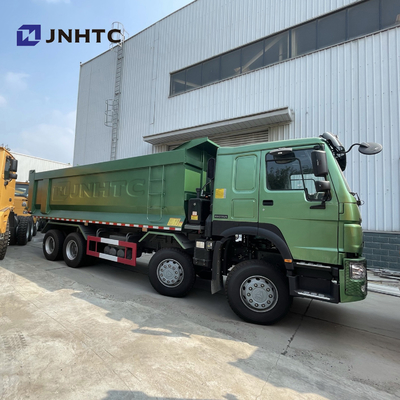 HOWO 6X4 371HP ग्रीन 20 क्यूबिक टिपर ट्रक यू टाइप कार्गो बॉडी के साथ