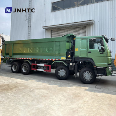 HOWO 6X4 371HP ग्रीन 20 क्यूबिक टिपर ट्रक यू टाइप कार्गो बॉडी के साथ
