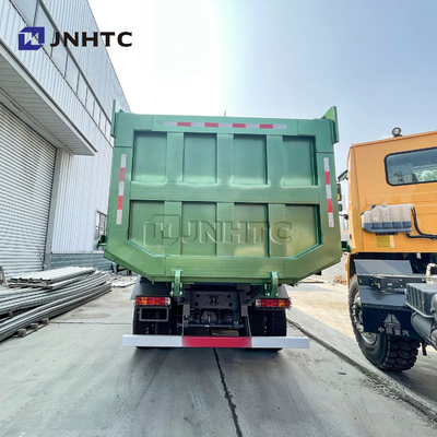 HOWO 6X4 371HP ग्रीन 20 क्यूबिक टिपर ट्रक यू टाइप कार्गो बॉडी के साथ