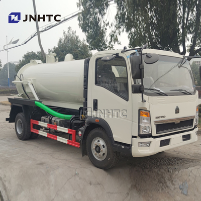 Sinotruk HOWO 4X2 सीवेज सक्शन ट्रक यूरो 3 Rhd LHD 5000 लीटर