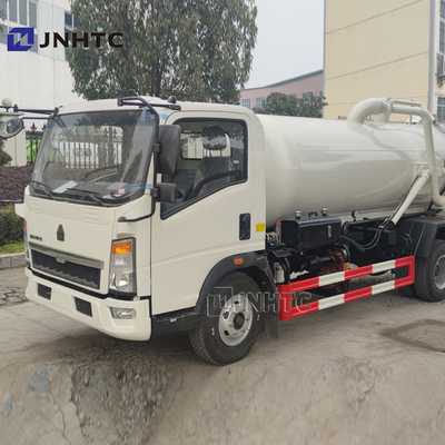 Sinotruk HOWO 4X2 सीवेज सक्शन ट्रक यूरो 3 Rhd LHD 5000 लीटर