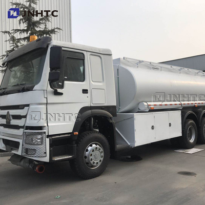 HOWO 6x4 336hp ईंधन टैंकर ट्रक 20cbm टैंकर के साथ