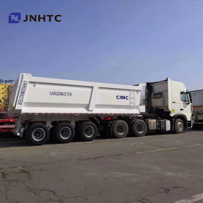 3 एक्सल ट्रैक्टर डंप सेमी ट्रेलर ट्रक 40t एयर सस्पेंशन
