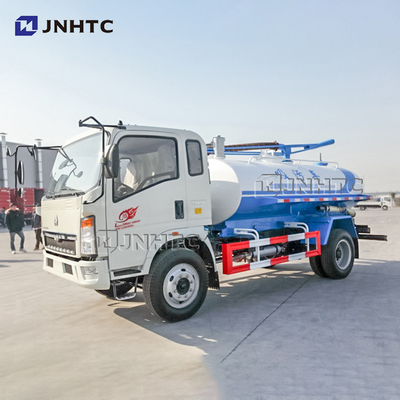 HOWO Euro2 116hp 4X2 सीवेज सक्शन ट्रक 5cbm
