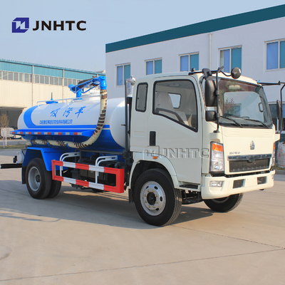 HOWO Euro2 116hp 4X2 सीवेज सक्शन ट्रक 5cbm
