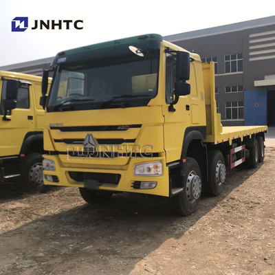 SINOTRUK Howo हैवी कार्गो ट्रक 35 टन फ्लैटबेड ट्रेलर ट्राई एक्सल फ्लैटबेड
