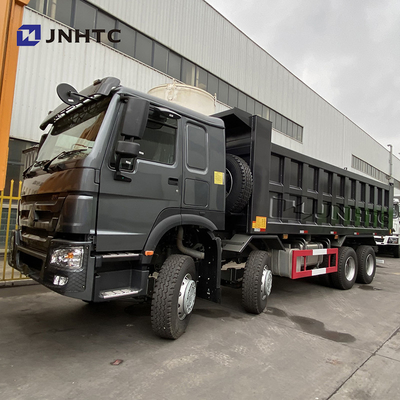 ब्लैक हैवी ड्यूटी डंप ट्रक 12 व्हील्स 420hp सिनोट्रुक टिपर ट्रक न्यू मॉडल