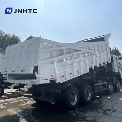 HOWO 8X4 यूरो 2 हैवी ड्यूटी डंप ट्रक स्पेशल कार्गो बॉक्स 380hp टिपर ट्रक
