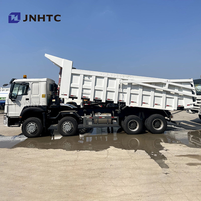 HOWO 8X4 यूरो 2 हैवी ड्यूटी डंप ट्रक स्पेशल कार्गो बॉक्स 380hp टिपर ट्रक