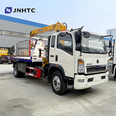 Sinotruk HOWO 4x2 3-12TON लाइट फ्लैटबेड कार्गो व्रेकर क्रेन ट्रक