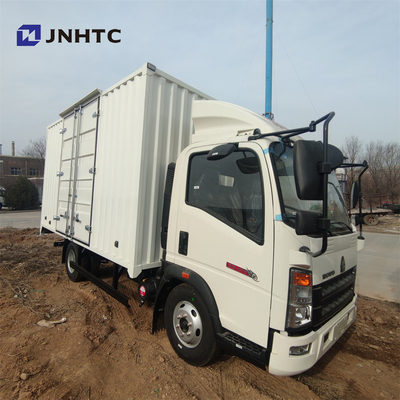 SINOTRUK HOWO LHD बॉक्स ट्रक वैन कार्गो ट्रक 6 टन 116hp