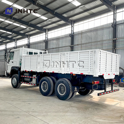 HOWO 371HP 6X6 4x4 ड्राइव कार्गो ट्रक कॉलम प्लेट ड्रॉपसाइड गेट