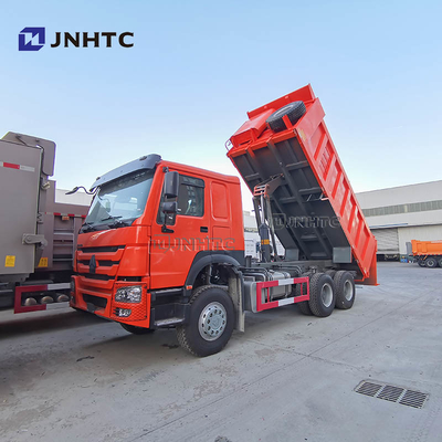 6x4 सिनोट्रुक होवो 10 व्हीलर डंप ट्रक 371hp यूरो II उत्सर्जन