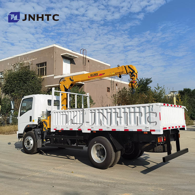 Sinotruk Howo Homan 6 व्हील 4x2 ड्रॉपसाइड कार्गो ट्रक 3.2t क्रेन के साथ