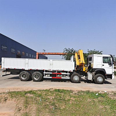 नया सिनोट्रुक होवो बाड़ कार्गो ट्रक 10 टन फोल्डिंग क्रेन 12 पहिया 400hp बिक्री के लिए