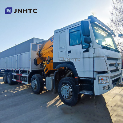 10-12 टन क्रेन के साथ नया SINOTRUK HOWO 8X4 400HP कार्गो ट्रक