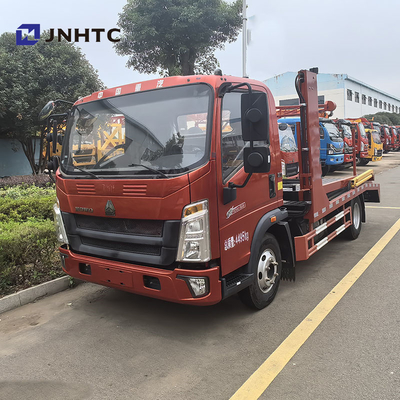 3 कारों को खींचना सिनोट्रक HOWO 4X2 डबल डेक 5t 6t डीजल ईंधन पूरी तरह से लैंड किया गया विध्वंसक बचाव वाहन फ्लैटबेड टो ट्रक