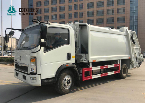 Sinotruk Howo 4x2 कॉम्पैक्ट कचरा ट्रक यूरो 3 120hp 9cbm बिना स्लीपर के