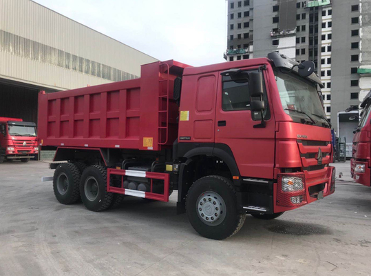 Red Howo 7 Sinotruk Howo 6x4 डंप ट्रक 10 पहियों 20M3 40T